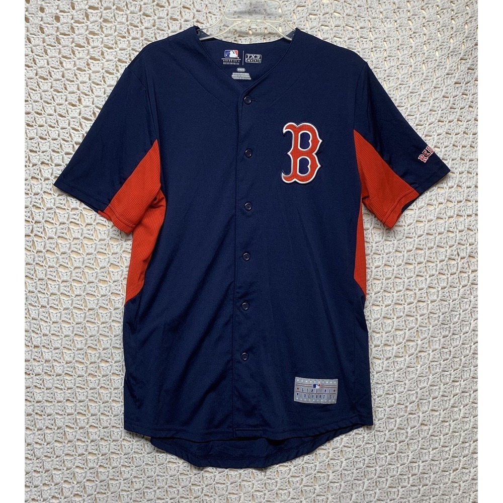 Boston Red‎ Sox's Baseball Jersey Men's M MLB Baseball TX3 Cool Navy Blue